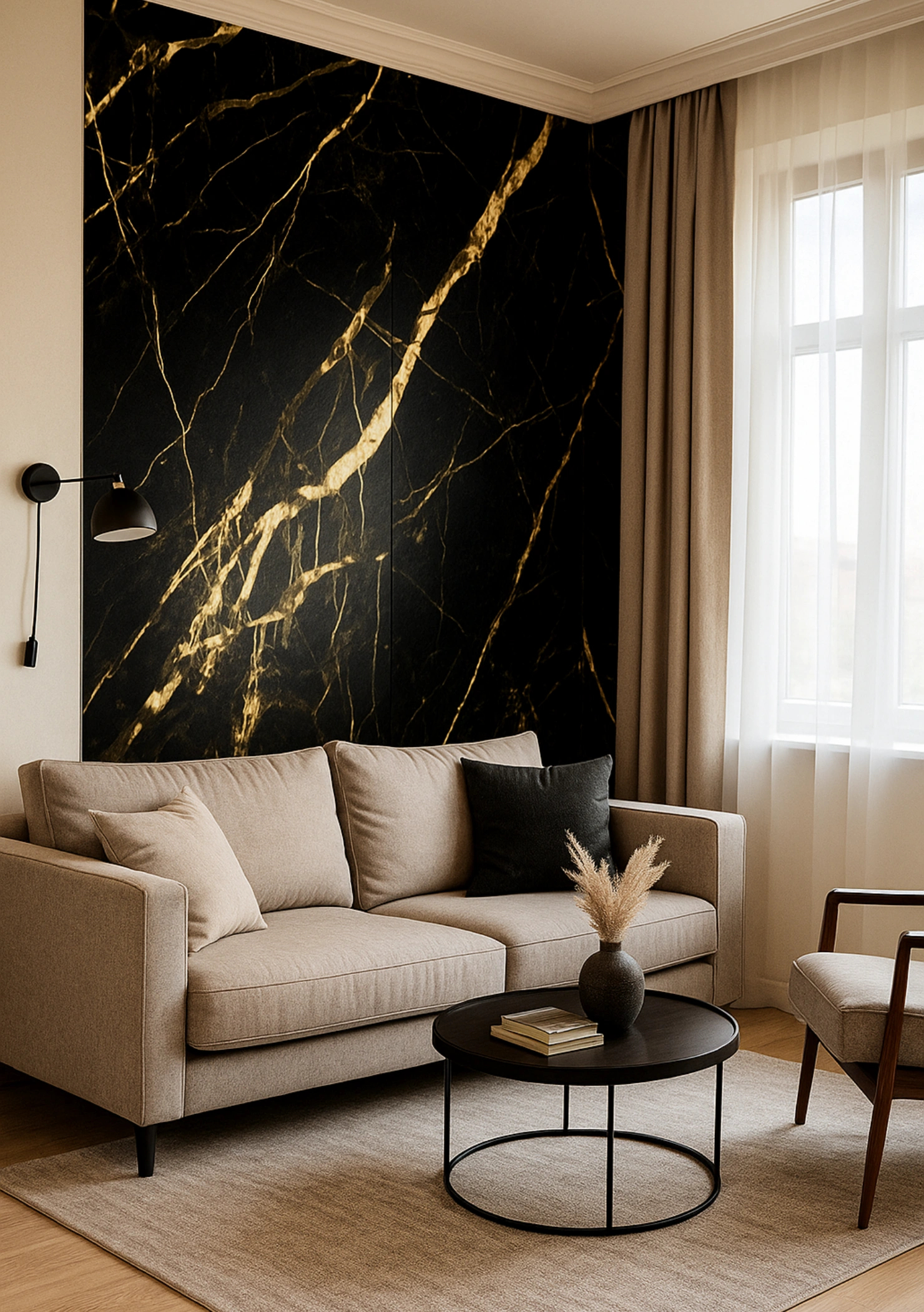 Golden Black PVC Falpanel Referencia